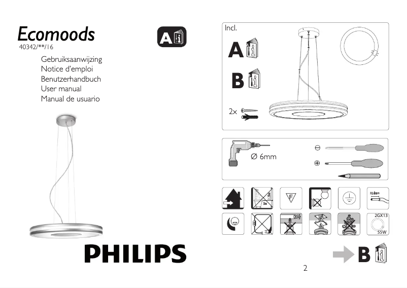 Page n°1 - Manuel utilisateur Philips Ecomoods 403423116
