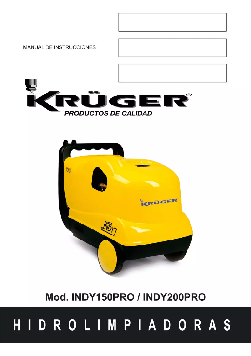 Page n°1 - Manuel utilisateur Krüger INDY200PRO