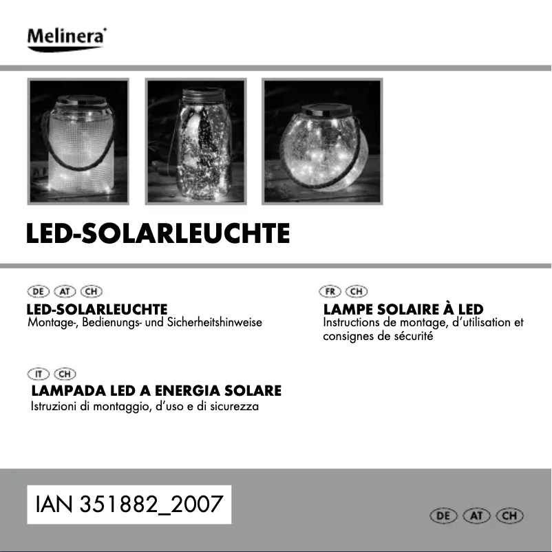 Page 1 de la notice Manuel utilisateur Melinera HG07137A