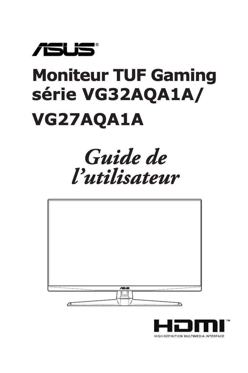 Page 1 de la notice Manuel utilisateur Asus TUF Gaming VG32AQA1A