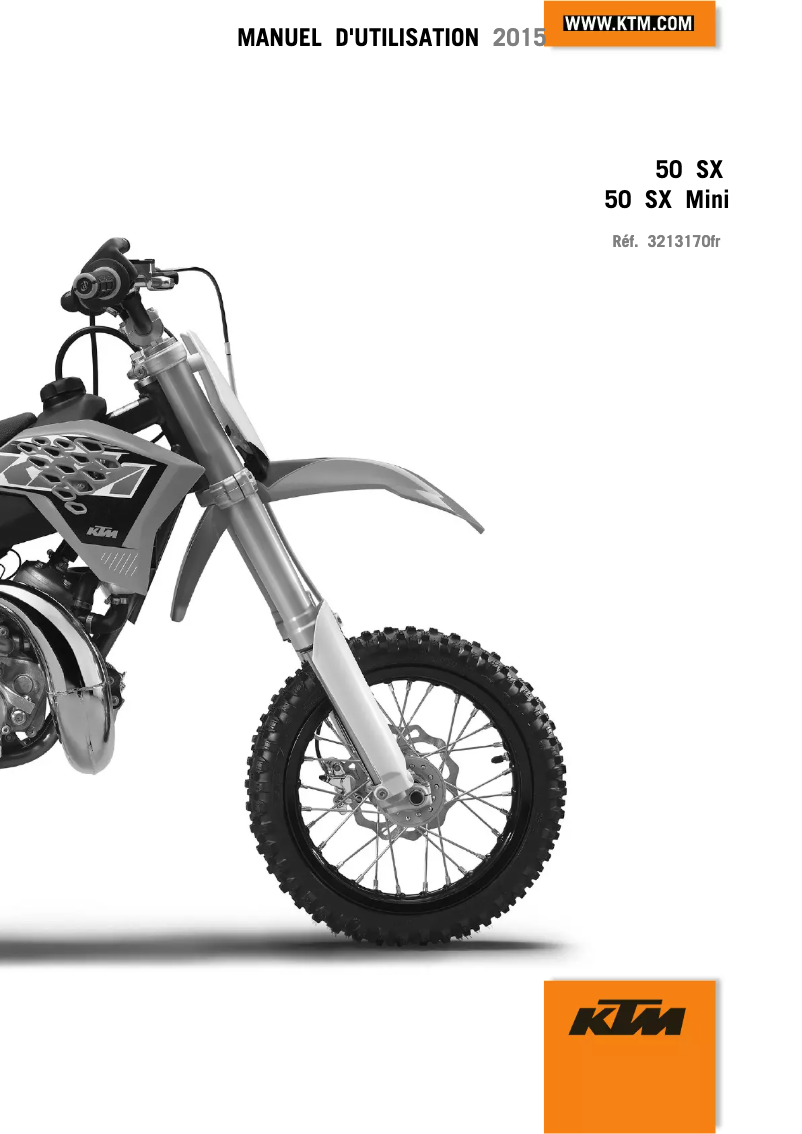 Image de la première page du manuel de l'appareil 50 SX (2015)