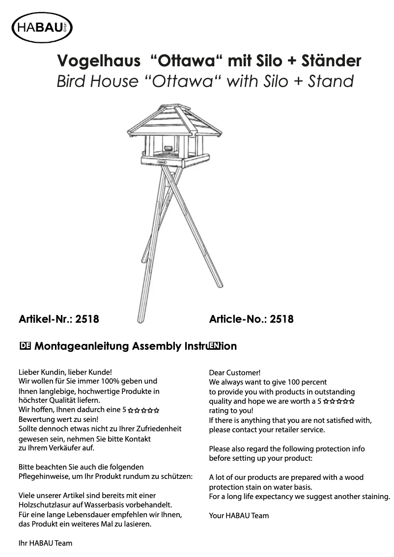 Page 1 de la notice Manuel utilisateur HABAU Ottawa