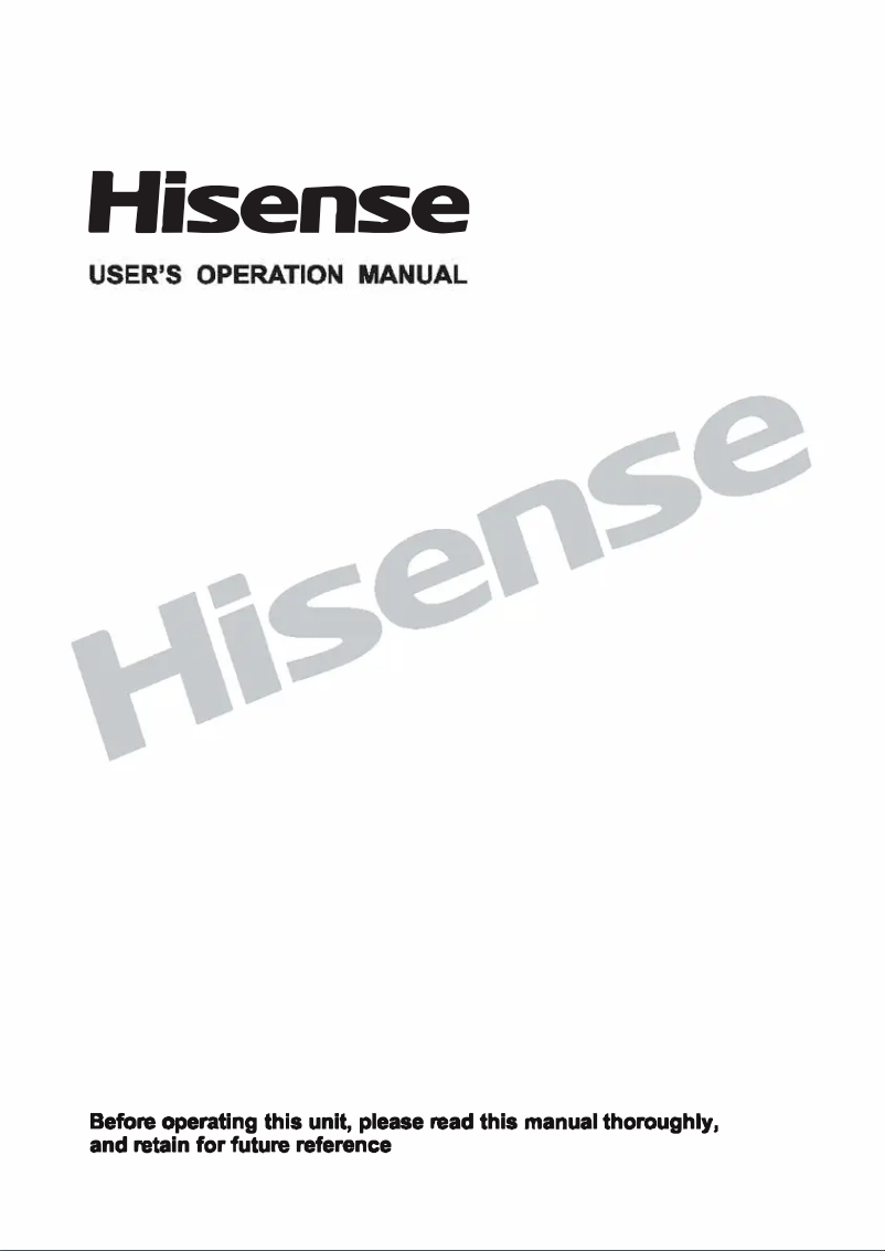 Page n°1 - Manuel utilisateur Hisense WFQY1014EVJM
