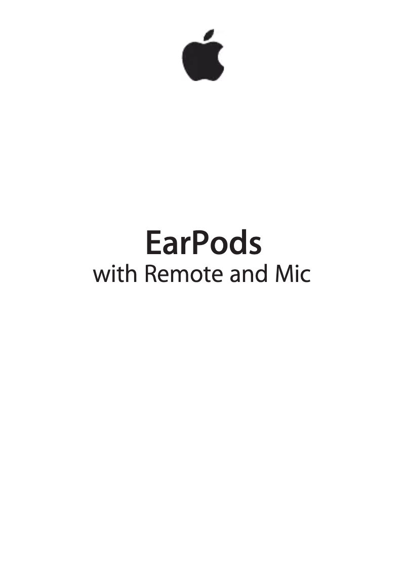 Page 1 de la notice Manuel utilisateur Apple Earpods