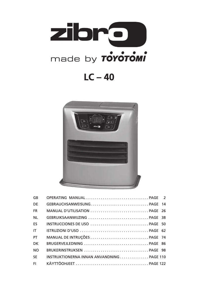 Image de la première page du manuel de l'appareil LC 40