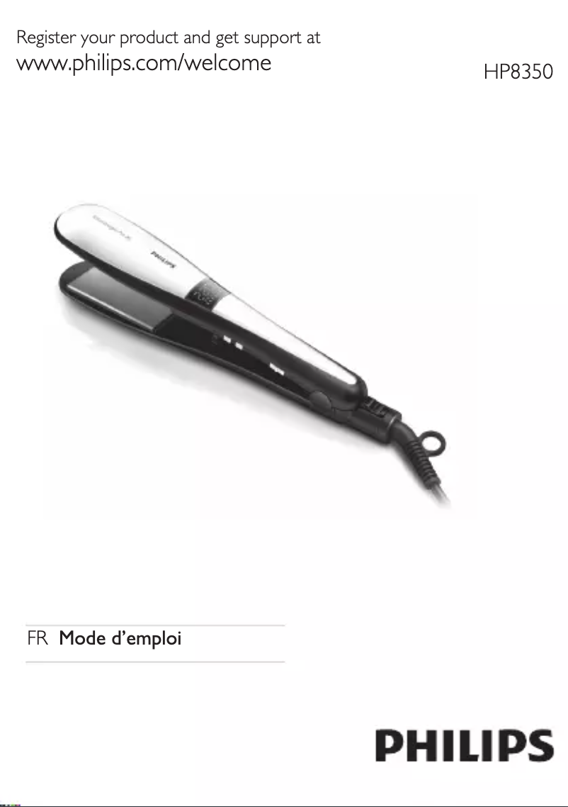 Image de la première page du manuel de l'appareil SalonStraight Pro XL HP8350