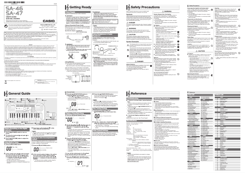Imagen de la primera página del manual del dispositivo SA-46