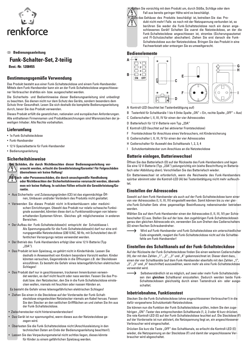 Image de la première page du manuel de l'appareil 1208455