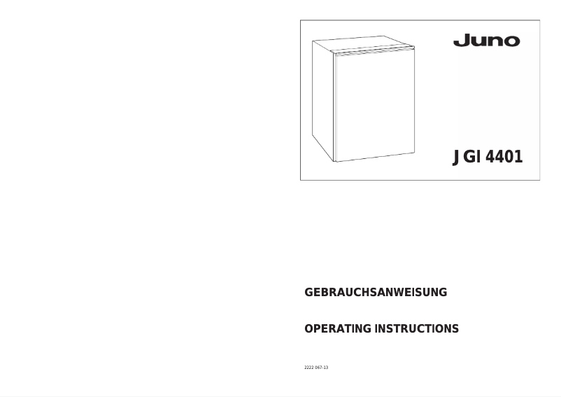 Page n°1 - Manuel utilisateur Juno JGI4401