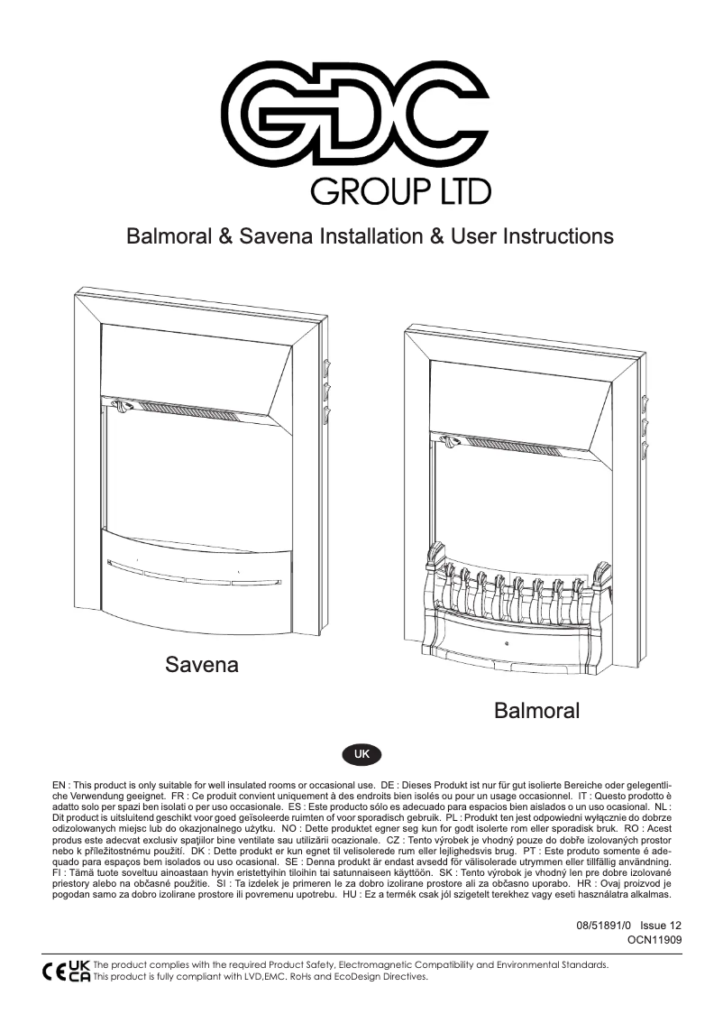 Imagen de la primera página del manual del dispositivo Balmoral