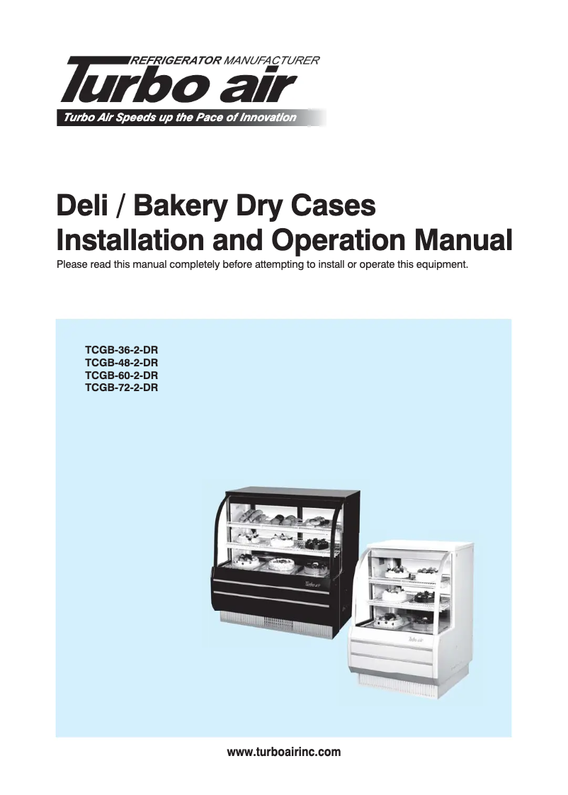 Imagen de la primera página del manual del dispositivo TCGB-48DR-W