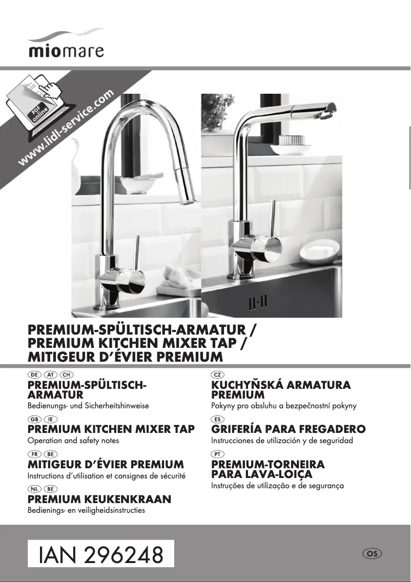 Page 1 de la notice Manuel utilisateur Miomare IAN 296248