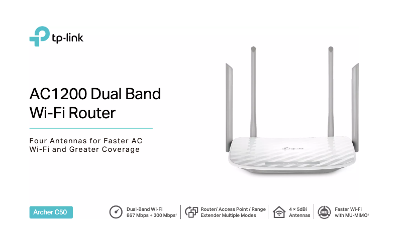 Page 1 de la notice Fiche technique TP-Link Archer C50