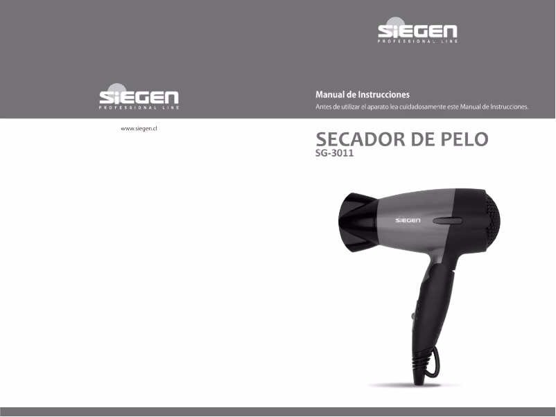Page n°1 - Manuel utilisateur Siegen SG-3011