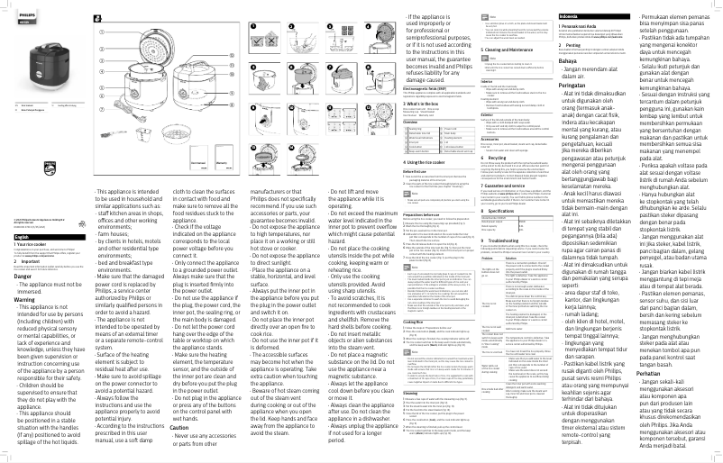 Image de la première page du manuel de l'appareil Daily Collection HD3129