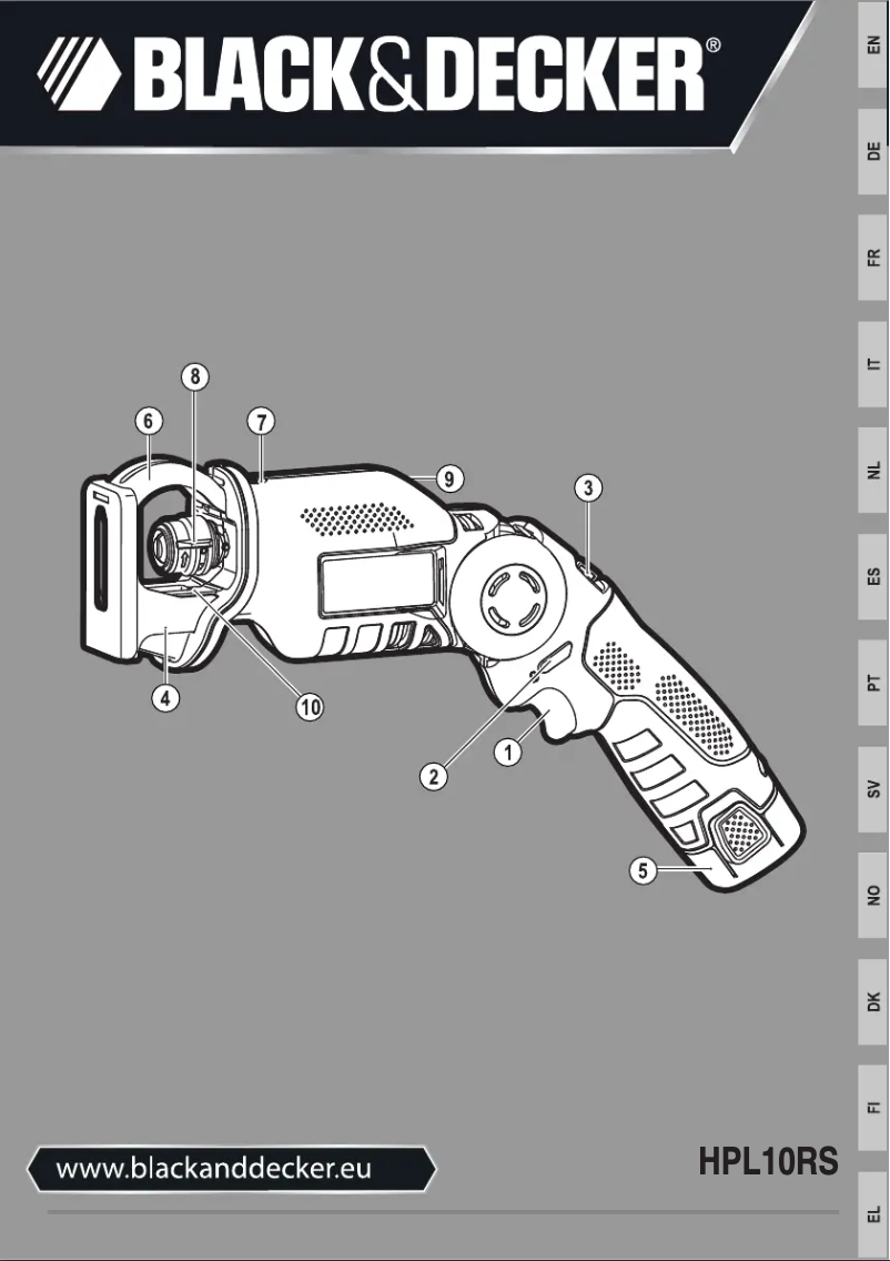 Image de la première page du manuel de l'appareil HPL10RS