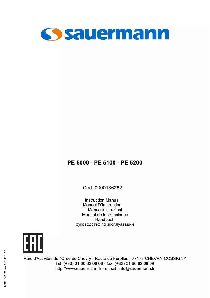 Image de la première page du manuel de l'appareil PE-5200