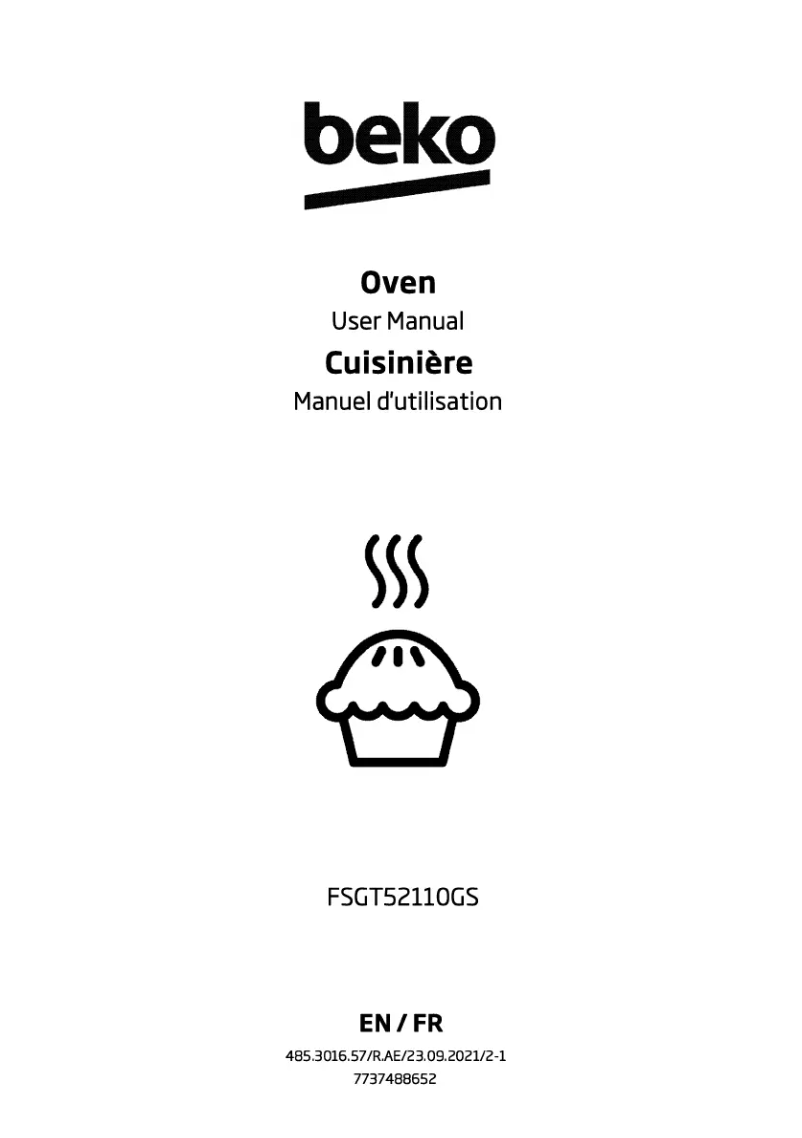Page 1 de la notice Manuel utilisateur Beko FSGT52110GS