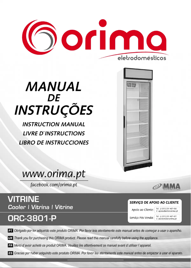 Image de la première page du manuel de l'appareil ORC-3801-P