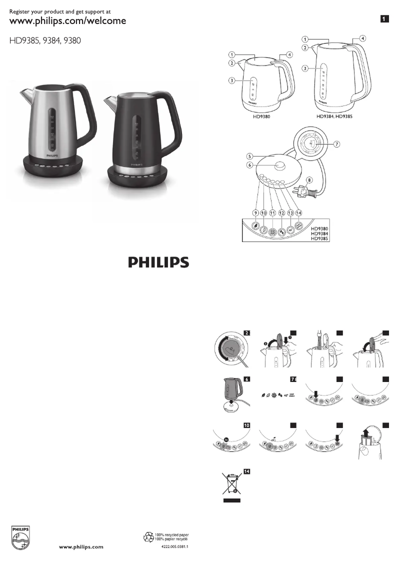 Image de la première page du manuel de l'appareil HS9380