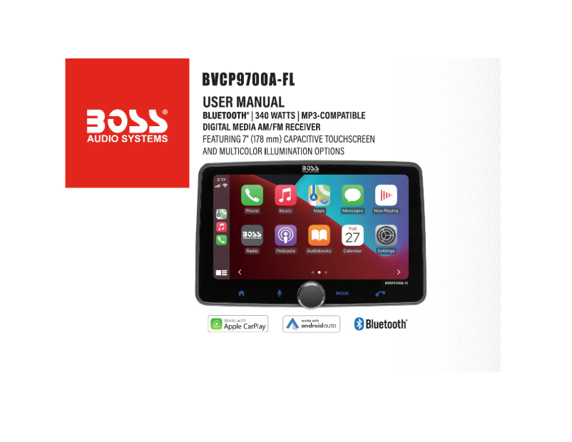 Page n°1 - Manuel utilisateur Boss BVCP9700A-FL