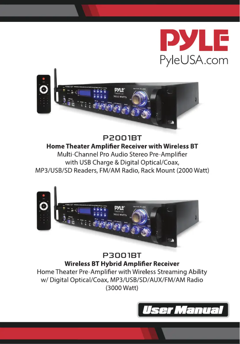 Page n°1 - Manuel utilisateur Pyle P2001BT