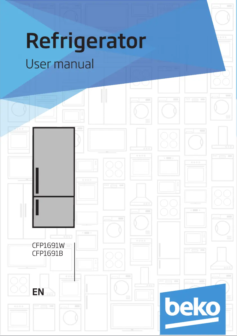 Page 1 de la notice Manuel utilisateur Beko CFP1691W