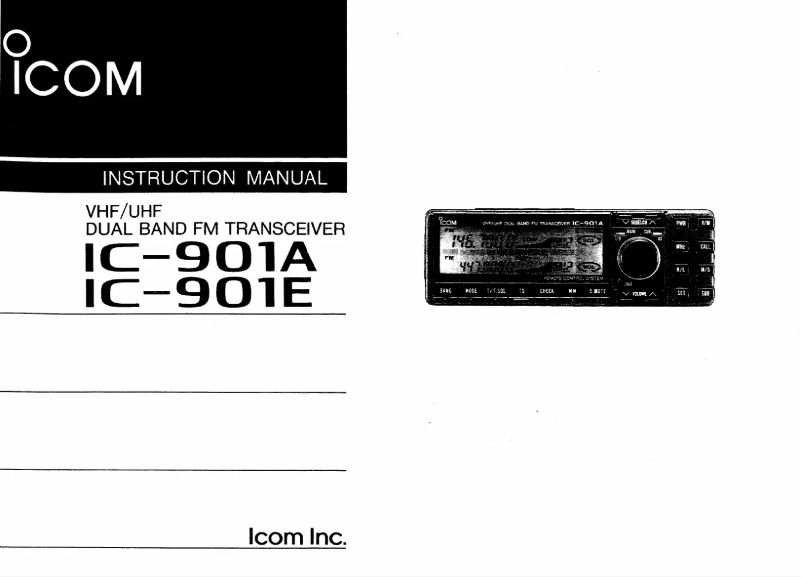Image de la première page du manuel de l'appareil IC-901A
