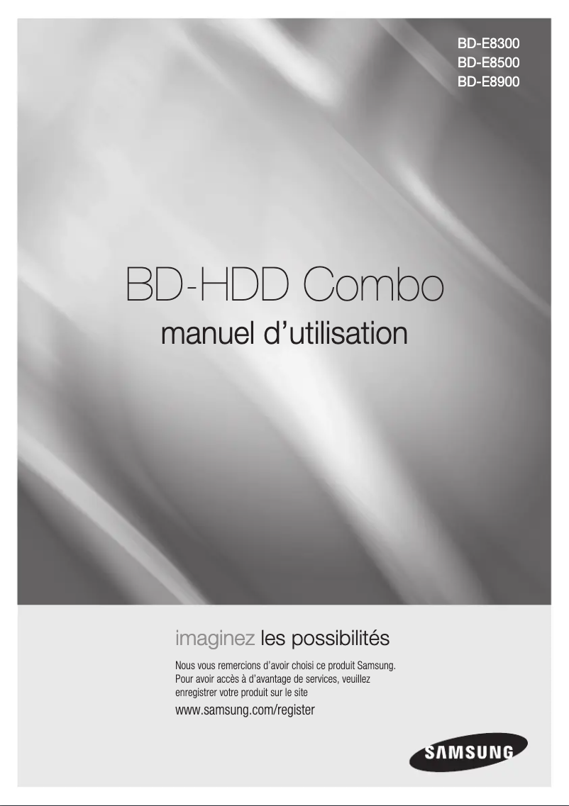 Page n°1 - Manuel utilisateur Samsung BD-E8900