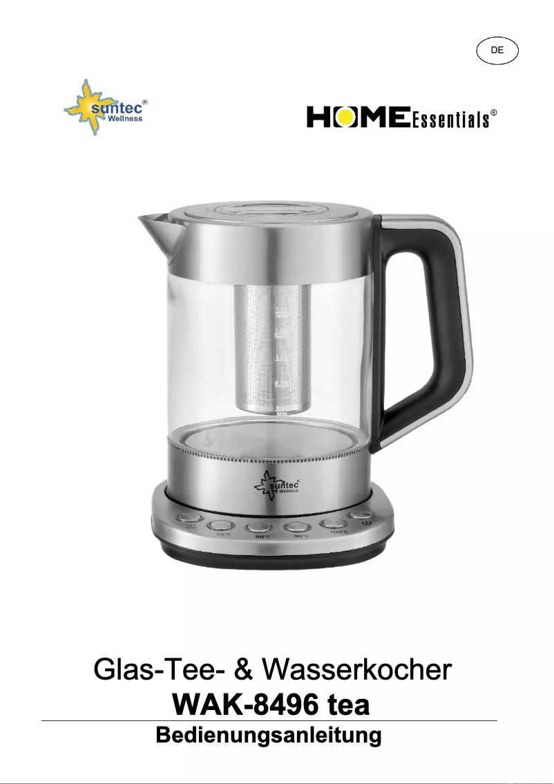 Page 1 de la notice Manuel utilisateur Suntec WAK-8496 tea