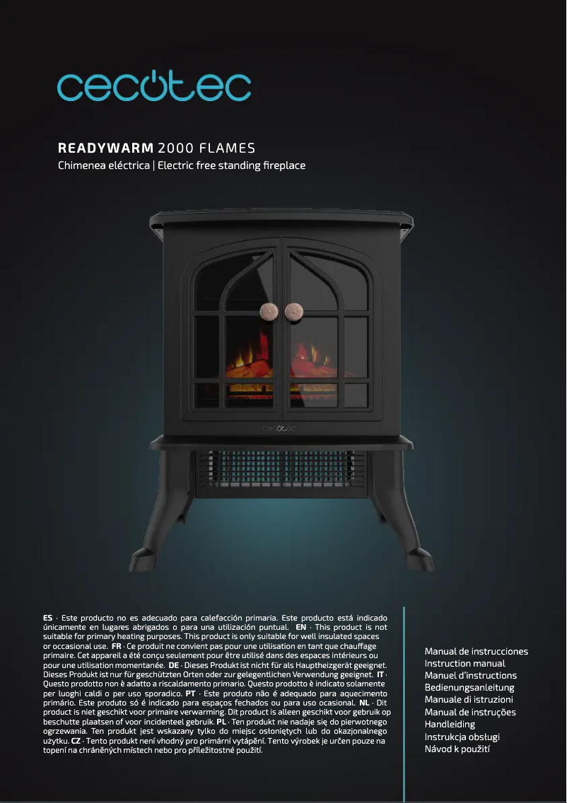 Image de la première page du manuel de l'appareil ReadyWarm 2000 Flames