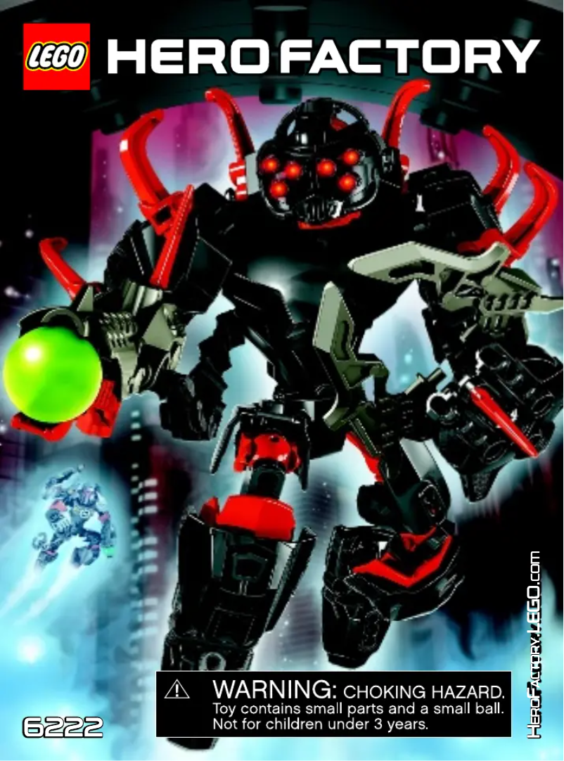 Page 1 de la notice Manuel utilisateur Lego Hero Factory 6222