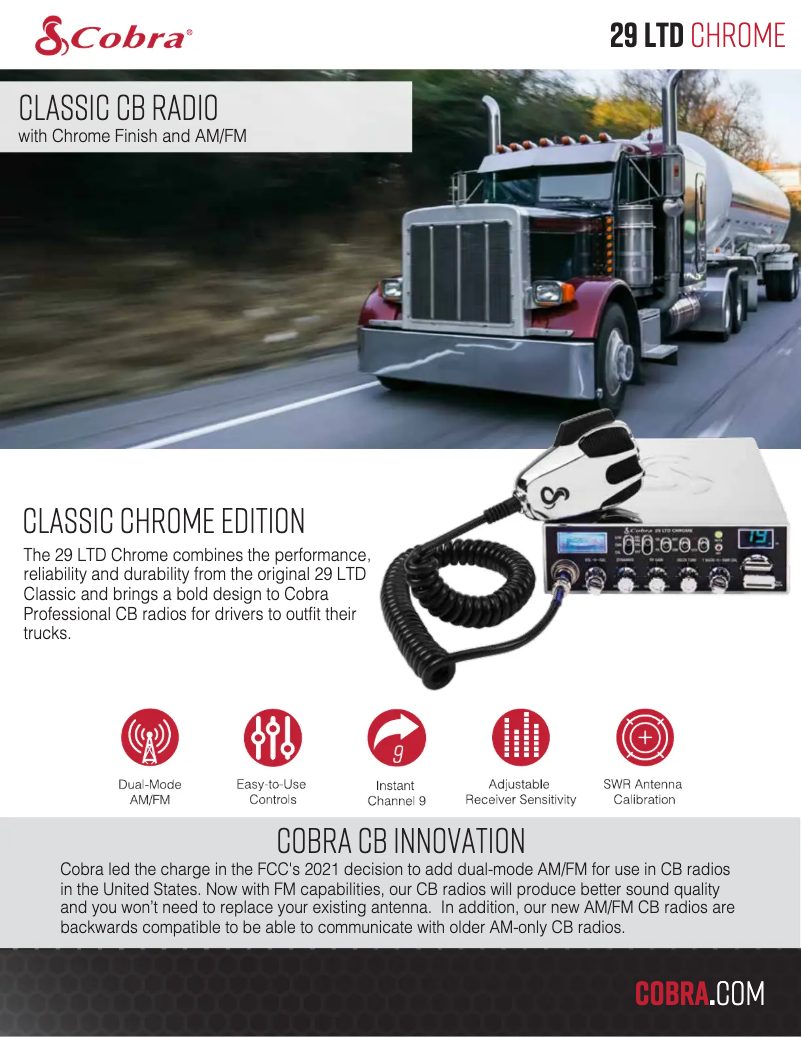 Página 1 del manual Ficha técnica Cobra 29 LTD