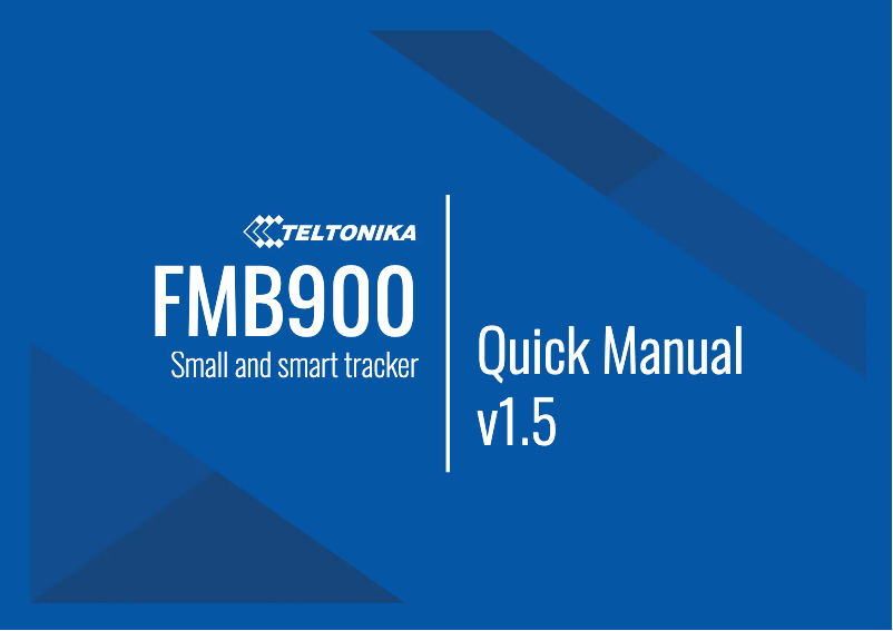 Page 1 de la notice Manuel utilisateur Teltonika FMB900