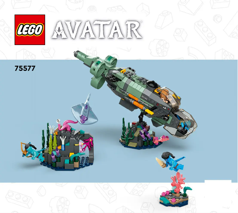 Page 1 de la notice Consignes visuelles Lego Avatar 75577