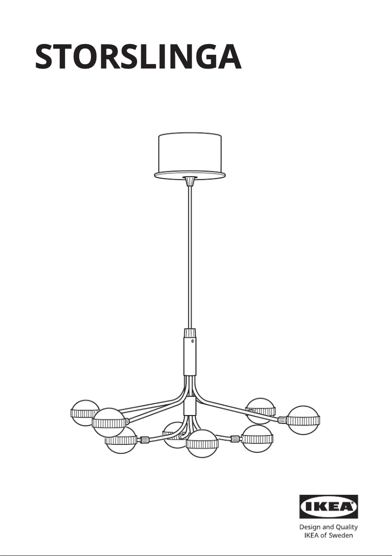 Page 1 de la notice Manuel utilisateur Ikea STORSLINGA 004.876.09