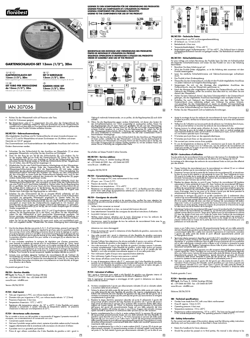 Página 1 del manual Manual de usuario Florabest IAN 307056