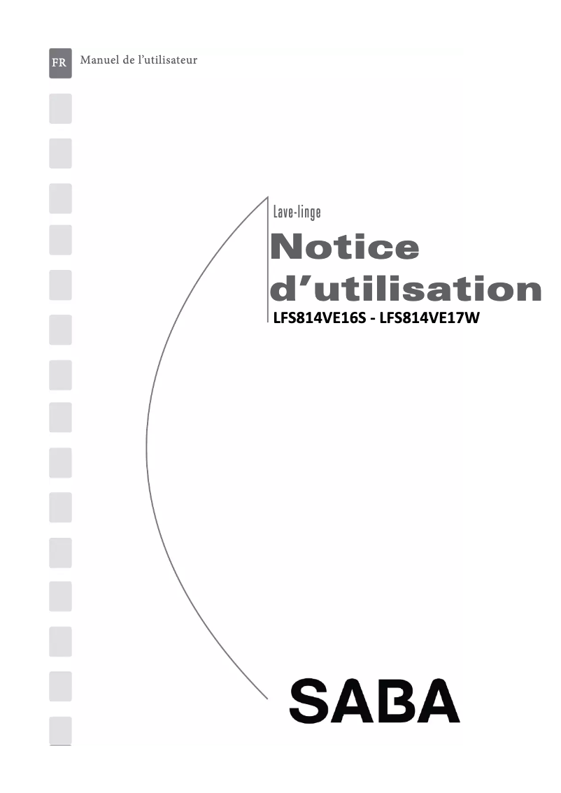 Image de la première page du manuel de l'appareil LFS814VE17W