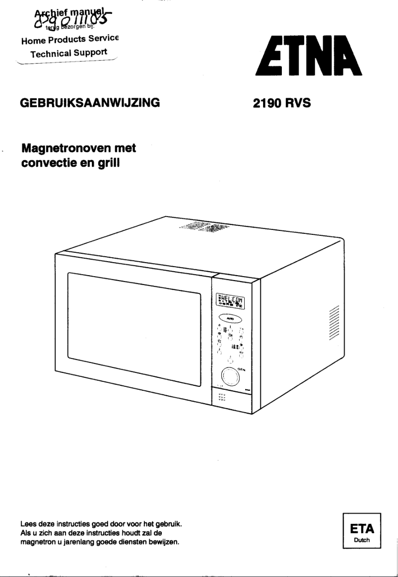 Imagen de la primera página del manual del dispositivo 2190RVS