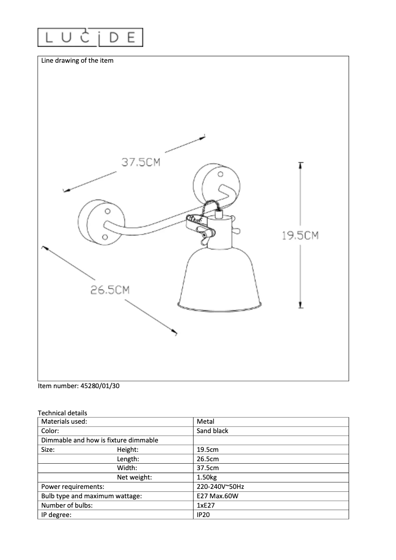 Page n°1 - Manuel utilisateur Lucide Pia