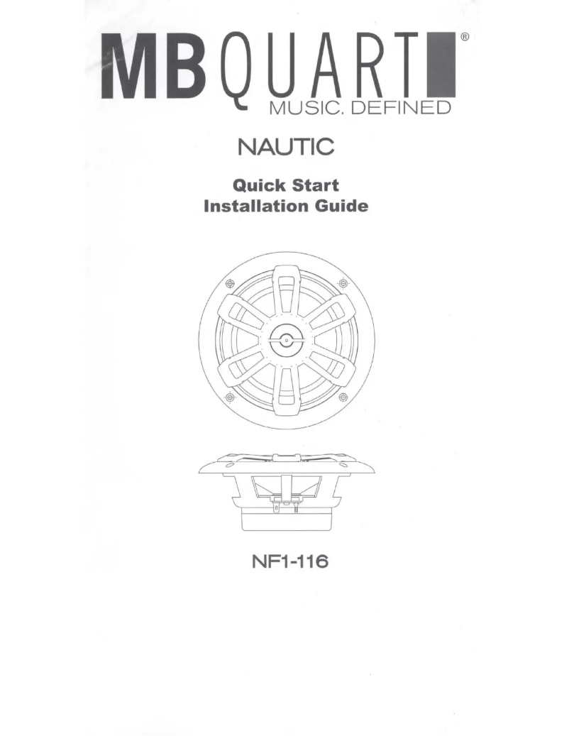 Page n°1 - Mode d'emploi MB Quart NF1-116