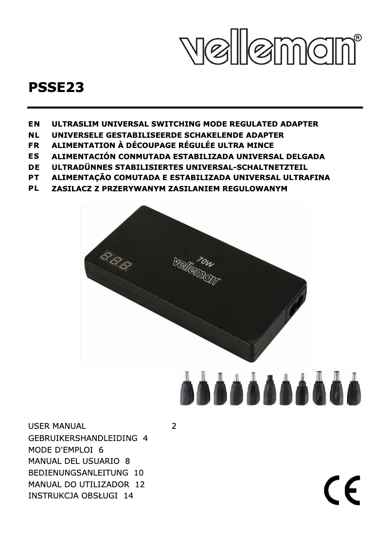 Página 1 del manual Manual de usuario Velleman PSSE23