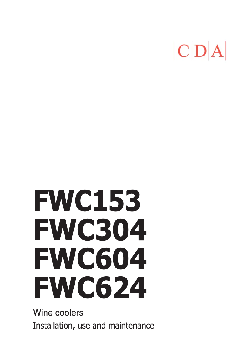 Image de la première page du manuel de l'appareil FWC304SS