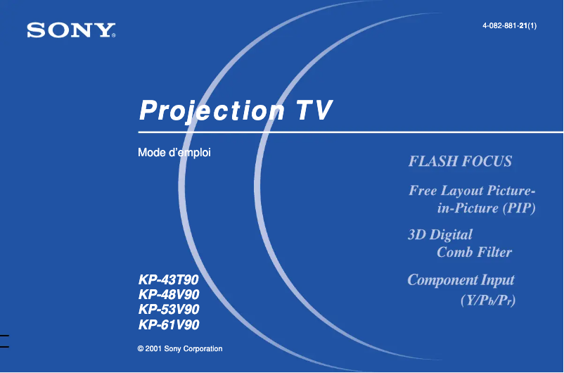 Page 1 de la notice Manuel utilisateur Sony KP-53V90