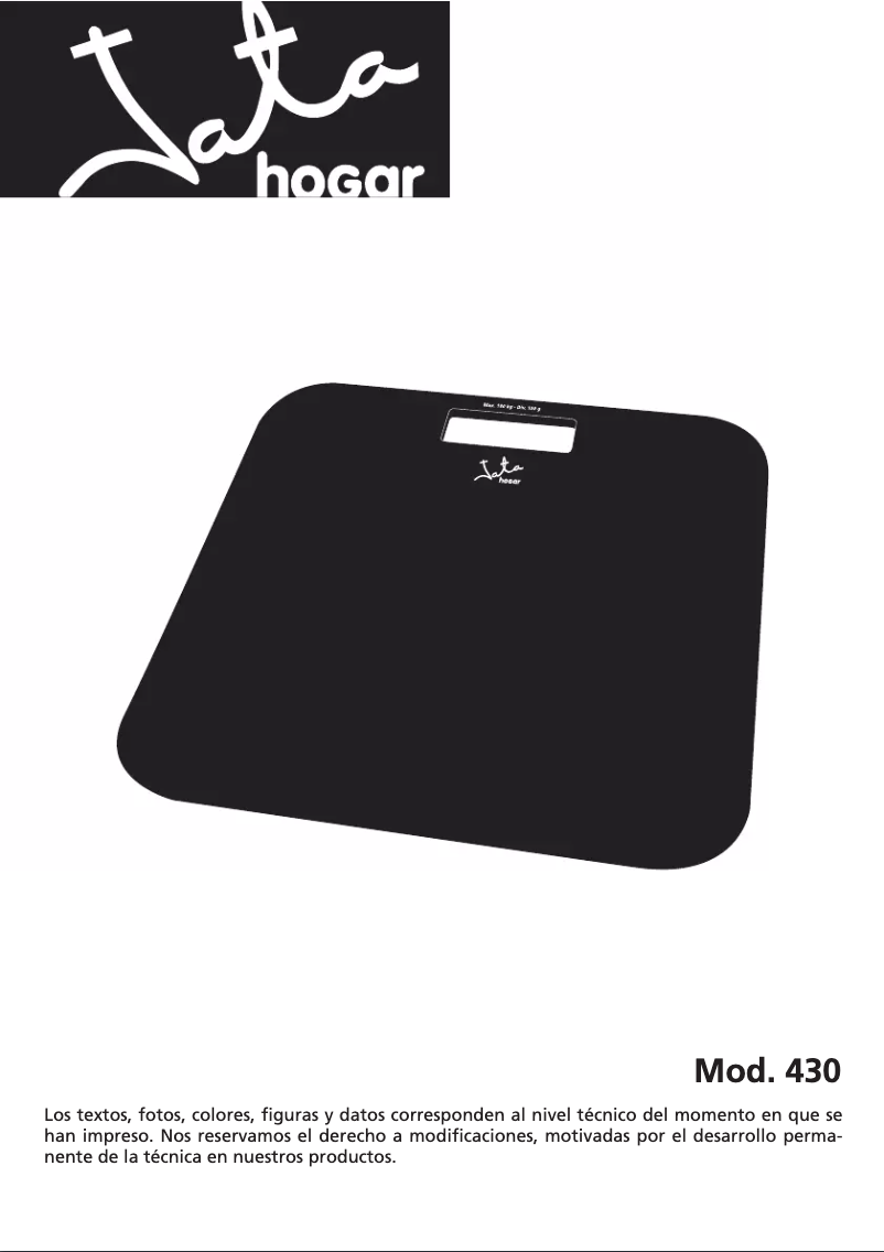 Image de la première page du manuel de l'appareil 430