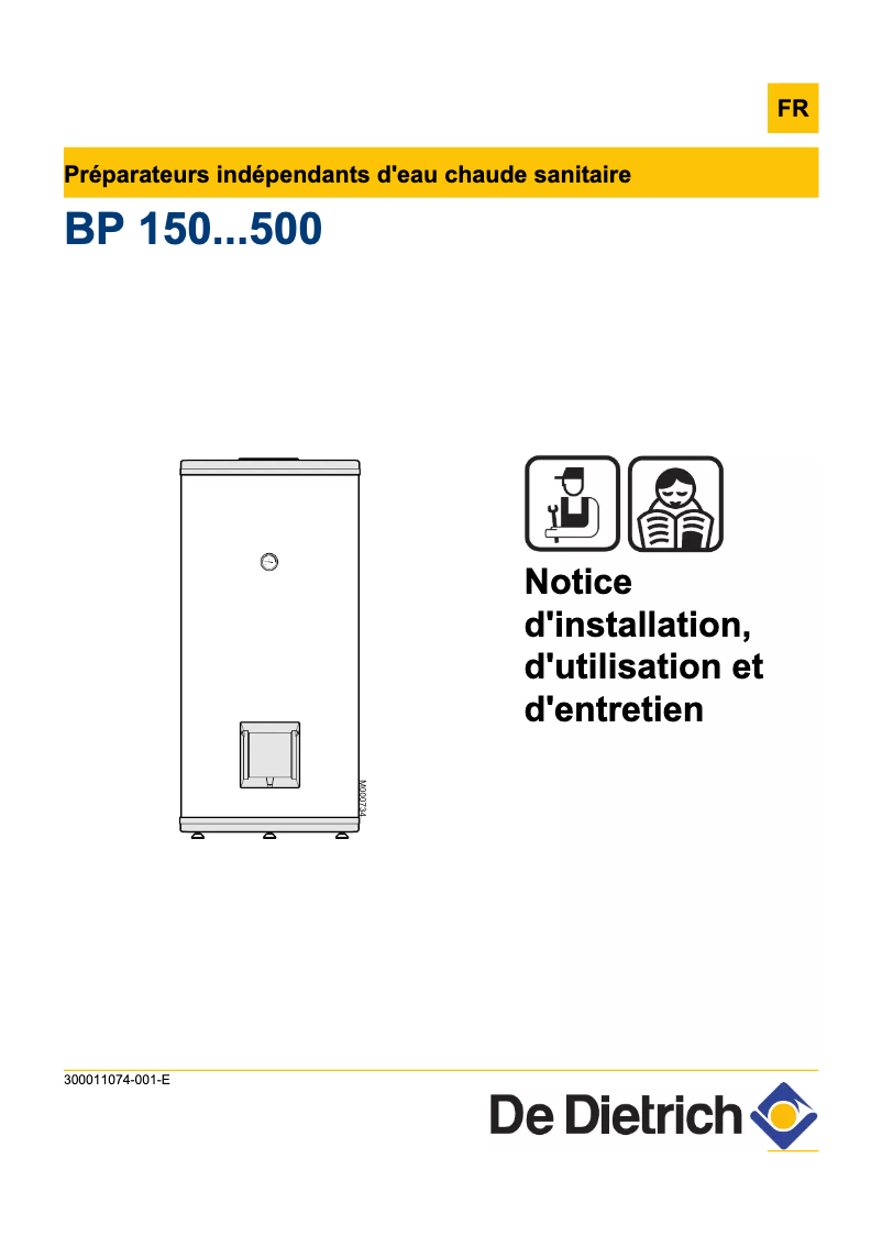 Page 1 de la notice Manuel utilisateur De Dietrich BP 150
