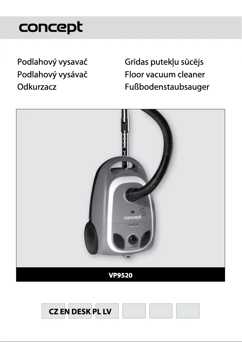 Page n°1 - Manuel utilisateur Concept VP-9520