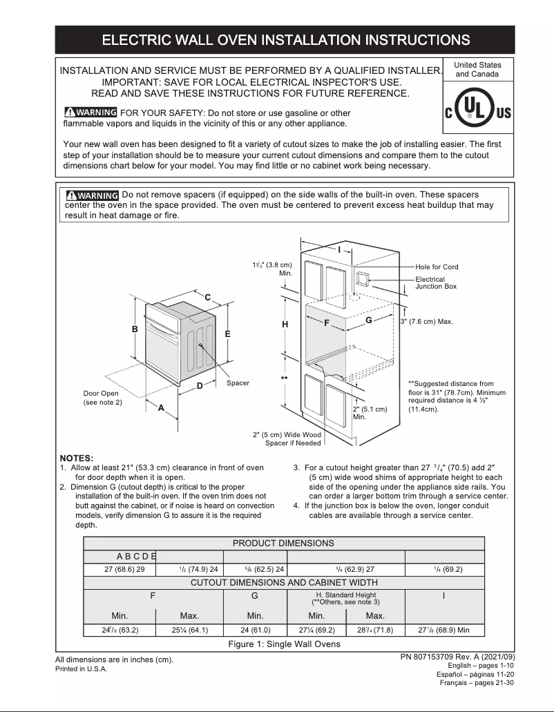 Image de la première page du manuel de l'appareil FCWD2727AS