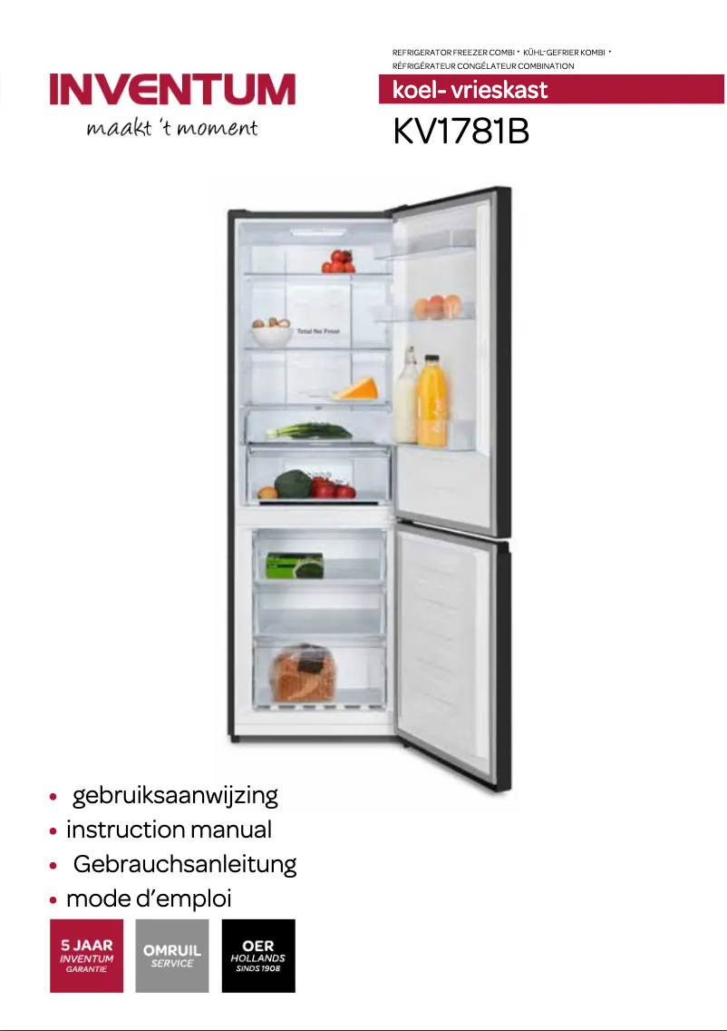 Página 1 del manual Manual de usuario Inventum KV1781B