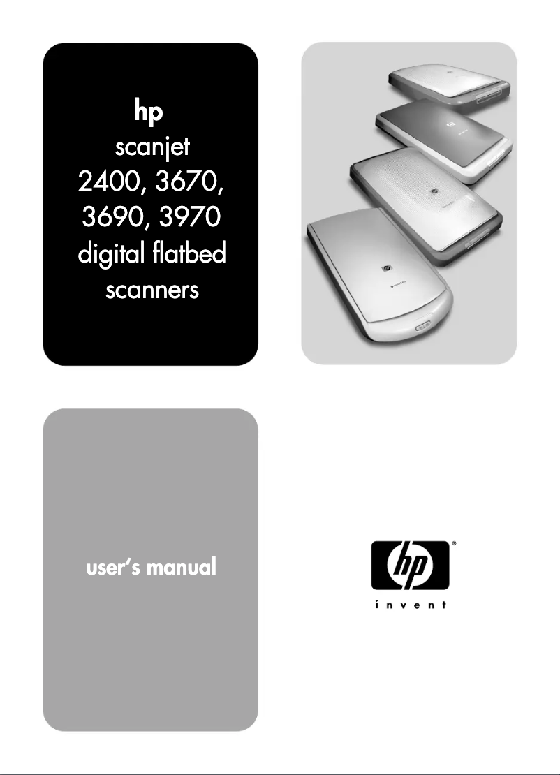 Page n°1 - Manuel utilisateur HP Scanjet 3670